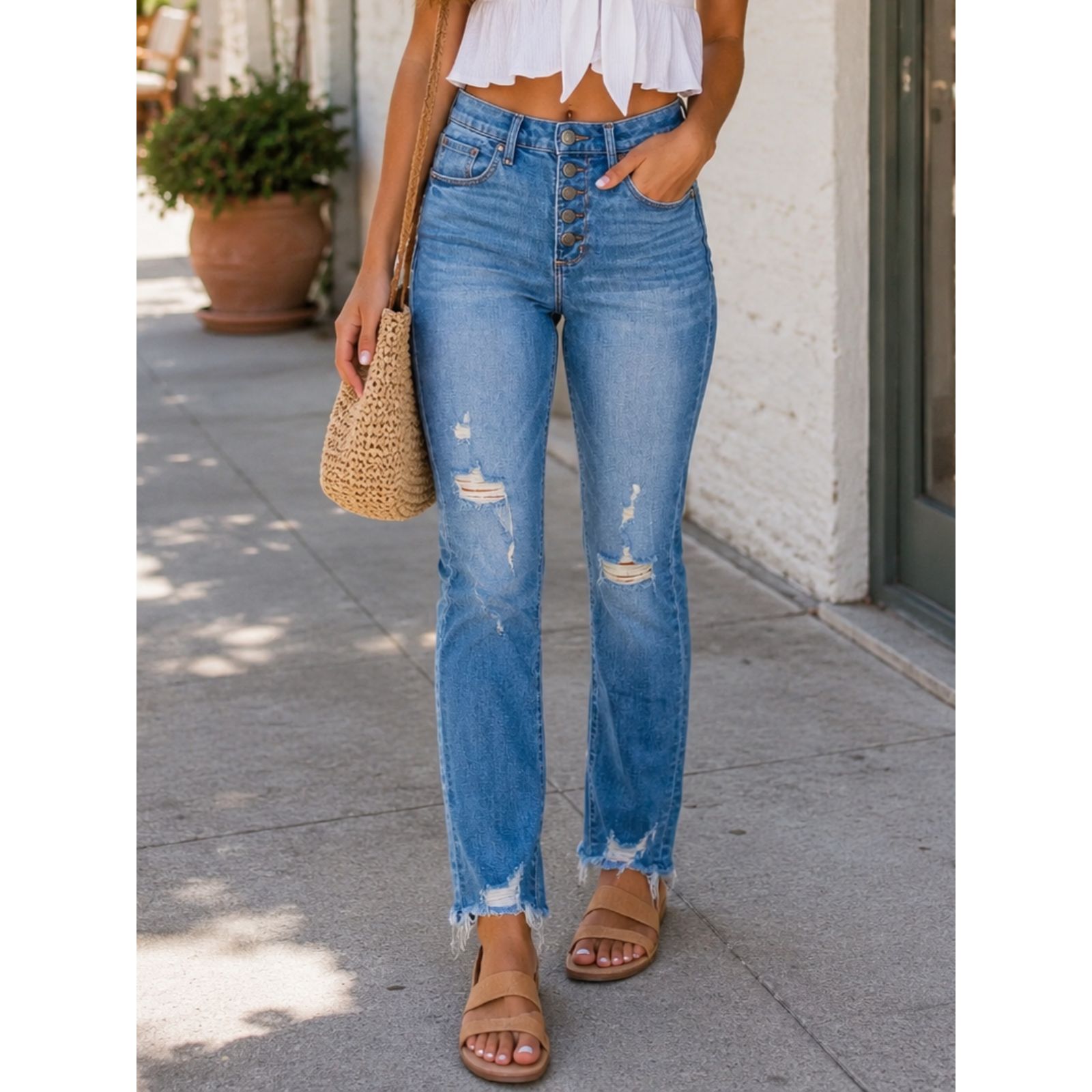 Abercrombie & Fitch Button-Fly Curve Love 2l 2 Long 26 Girls Stretch Ankle Jeans
